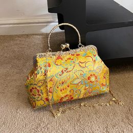 Evening Bags Luxury Jacquard Embroidery Handbag Women's Bag Valentine's Day Gift Elegant Lady Shell Clutch Female Shoulder