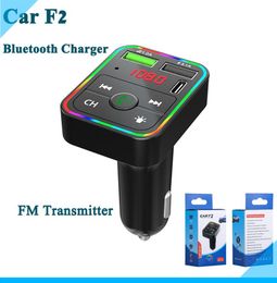 F2 FM CAR BT5.0 SANDERMITTER Dual USB Schnellladung PD Typ C Ports Freifree Audio Receiver Auto MP3 -Player für iPhone Ladegerät 15 14 13 Pro Max Samsung