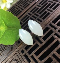 Stud Earrings SHILOVEM 18k Yellow Gold Natural White Jasper Earring Classic Fine Jewellery Women Wedding Wholesale 8 16mm Yze0816889hby