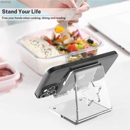 Cell Phone Mounts Holders Acrylic Phone Holder Stand Moblie Phone Support For Tablet Holder Desk Cell Phone Holder Stand YQ240110