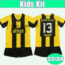 espnsport 23 24 Penarol RODRIGUEZ Kids Kit Soccer Jerseys MENDEZ SARAVIA RAK S Home Yellow Black Children's Suit Football Shirt Short Sleeve Uniforms