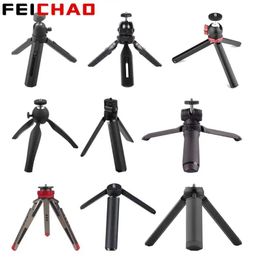 Monopods Mini Desktop Tripod Stand Phone Holder Foldable SLR Vlog 1/4" Mount for Microphone LED Lights Tablet Monopod Projector Bracket