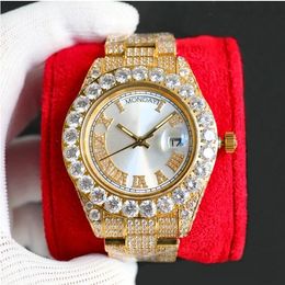 Watch Mens Diamond Watchs 43mm gold Sapphire Automatic Mechanical 904L Stainless Steel Strap Waterproof Designer Wristwatch Montre De Luxe Double date With box