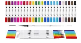 1224 Colours Dual Tips Brush Pen Markers Manga Sketching Watercolour Alcohol Felt Drawing Set Art School Supplies 2202094889079