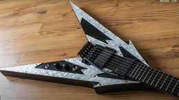 Jame Hetfield Reveal Flying M Electric Guitar Mahogany Body sawblade inlay China EMG Pickups Floyd Rose Tremolo Black Hardware