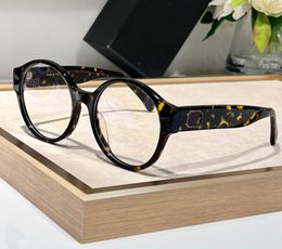 Round Eyeglasses Glasses Frames Havana Acetate Gold Metal Glasses Optical Frame Womens Fashion Sunglasses Frames Eyewear with Box