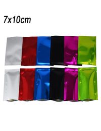 Small Open Top Mylar Packaging Pouch Flat Type Colorful Aluminum Foil Bags Bulk Food Vacuum Heat Sealable Bag 200pcslot4570604