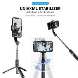 Selfie Monopods Apai Genie Bluetooth Handheld Gimbal Stabiliser Smartphone anti-shake selfie stick expandable mini tripod For IOS Android YQ240110