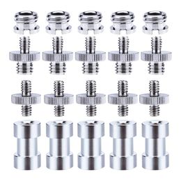 Monopods 20 Pieces 1/4 Inch and 3/8 Inch Converter Threaded Screws Adapter Mount Set for Camera/ Tripod/ Monopod/ Ballhead