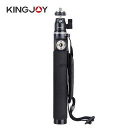 Selfie Monopods KINGJOY Black Aluminium Selfie Stick Lightweight Handheld Stand with 360 Degree Rotating Metal Ball Head for Phone Camera YQ240110