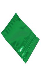 7510cm 200pcs mylar green top zipper food packaging bags heat sealing Aluminium foil pack pouches for nuts candy coffee smell pro4129073