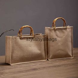 Totes Linen jute bag cloth tote simple hand-painted travel burlap sack studentstylishyslbags