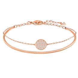 Swarovski Bracelet Designer Women Top Quality Luxury Fashion Bangle Double Layer Racquet Bracelet For With Swallow Crystal