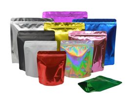 Doublesided Bright Multi Colours Resealable Ziplock Mylar Bag Food Storage Aluminium Foil Bags Plastic Packing Case Smell Proof Pou6605120