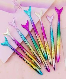 Fashion Kawaii Colourful Mermaid Pens Student Writing Gift Novelty Mermaid Ballpoint Pen Stationery School Office Supplies5849039