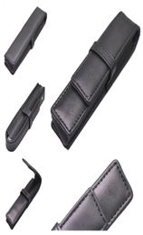 Whole s School supplies Good Quality Pens Case Gift Pen Bag Black Leather Famous Pu Genuine Leather Pouchs3199697