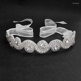 Hair Clips High Grade Simple Wedding Bridal Flower Shape Accessories With Fashion Luxurious Rhinestone Headband Princess