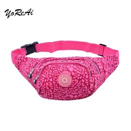 Printed Running Waist Belt Bag Belly Pouch Woman Jogging Pack Feni Hiking Fanny Pack Murse Chest Bag Lady Bumbag Shoulder Bags 240110