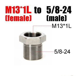 Fuel Filter M13X1L To 5/8-24 Stainless Steel Thread Adapter Ss Soent Trap For Napa 4003 Wix 24003 Reverse Left Drop Delivery Automobil Ott5V