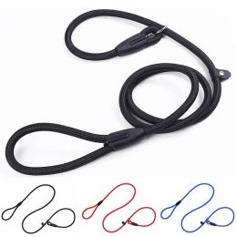 Dog Leashes Slip Rope Lead Leash Strong Heavy Duty Braided Ropes No Pull Training Leads Collar for Medium Large and Small Dogs BJ