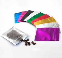 Thick Matte Colour Clear Front Flat Zipper Bags Food Storage Pouch Heat Sealable Aluminium Foil Zip Lock Plactic Package Bag5811307