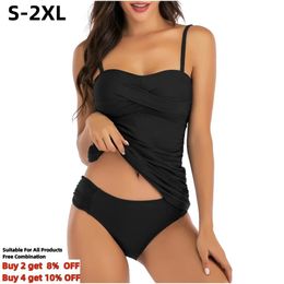 Suits Sexy Bikini Set Summer New Women's Tankini Separate Swimsuit Two Pieces Swimwear 8 Solid Colors Bathing Suit Beachwear