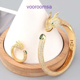 Carter Rings Women's Fashion ring Personalised Chinese style dragon head bracelet set trendy men's and women's accessories With Original Box