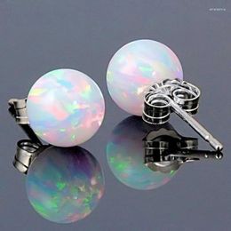 Stud Earrings Gorgeous Colorful Sequins Spherical Resin For Women Simple Temperament Versatile Jewelry Accessories