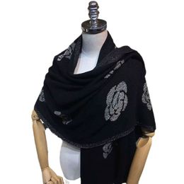 Simple Artificial Cashmere Scarf Women's Shawl Decoration Korean Style Reversible Embroidery High-Grade Scarf