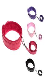 Bondage Faux Leather Neck Collar Sexual Stimulation Flirting Leash Sexy Restraint Fetish SM Adult Sex Toys For Couple Y181024053318362