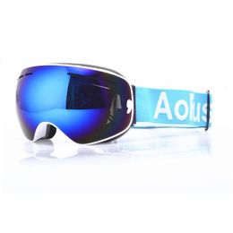 Winter Ski Snowboard Goggles UV400 Big Vision Single Layer Spherical Mask Skiing Men Women Snow Snowmobile Eyewear 240109