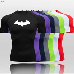 Men's T Shirts Compression Shirt Long Sleeve Running T-Shirt Sun Protection Second Skin Breathable Quick Dry Rashgarda Top Sports Man Bat