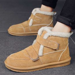 Winter Fur Snow Man Comfortable Soft Suede for Men High Top Plush Warm Shoes Outdoor Casual Men's Ankle Boots