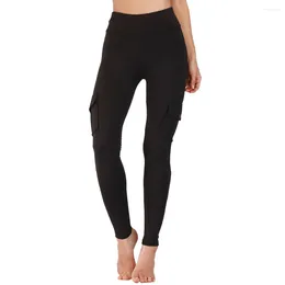 Yoga Outfits Women High Waist Solid Pants Gym Elastic Fitness With Pocket Fashion Quick Dry Sports Tighten Hip Leggings Style Slim