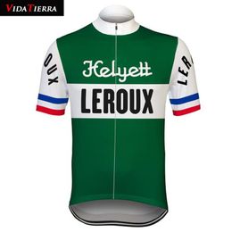 2019 VIDA TIERRA cycling jersey green Retro pro team racing leroux bicycle clothing Ciclismo classic Breathable cool Outdoor sport2195