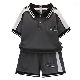 Clothing Sets Kids Summer Clothes Striped Pattern Boys Tshirt Short Tracksuit Boy Casual Style