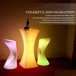 Commercial Furniture 16Colour Changing Led Cocktail Table Chair Event Party Garden Decorations Supplies Fashion301H Drop Delivery Hom Dhm0T