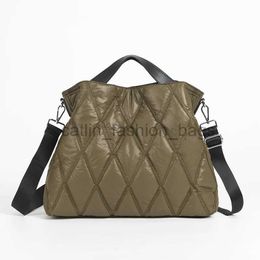 Shoulder Bags Casual Padded Large Capacity Tote Women Handbags Designer Lingge Quilted Shoulder Bags Luxury Nylon Sapce Cotton Crossbody Bagcatlin_fashion_bags