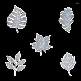 Table Mats 5pcs/set Leaf Base Silicone Mold Resin Craft Casting Epoxy Jewelry Pendant Making Mould Drop