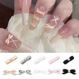 Nail Art Decorations 10/20PCS 3D Metal 8mm Ballet Shoes Pink Ribbon Bowknot Charms Kawaii Korean&French Bow Nails Decoration Jewelry