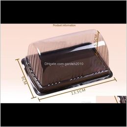 Packing Boxes Swiss Roll Plastic Transparent Clear Disposable Bread Cake Boxes Pastry Bakery Dessert Shop V0Vnv4886949