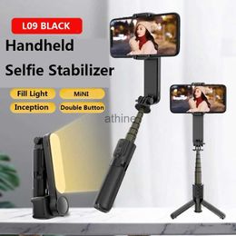 Stabilisers Wireless Bluetooth Handheld Gimbal Stabiliser Mobile Phone Selfie Stick tripod with fill light shutter for IOS Android YQ240110