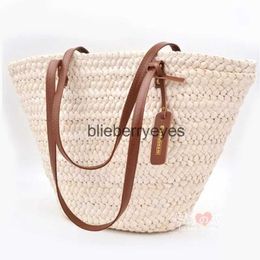 Shoulder Bags Corn Husk Weave One Shoulder Str Bag Women's Bag Braided Bag One Shoulder Beach Bag Handheldblieberryeyes