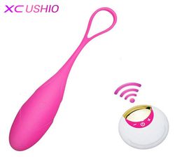 10 Speed Wireless Remote Control Vibrator USB Rechargeable Bullet Egg Vibrator Vaginal Massage Kegel Balls Sex Toys for Woman C1812211199