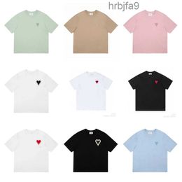 Designers Paris Shirit 2023ss Spring Classic Heart Solid Colour Big Love Round Neck Short Sleeve T-shirt for Men and Women Ty10MI9Z JRPF