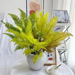 Decorative Flowers 6pcs Artificial Soft Phoenix Tail Branch For Plant Wall Background Wedding Home Garden Al Office Bar Desk