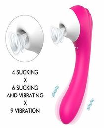 Clitoral Sucking Dildo Vibrator Waterproof GSpot Clit Massager For Female With 10 Suction 9 VibrationSex Toys For Women Y20067620367