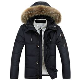 Men's winter Korean version slim fit short solid Colour large collar men's down jacket