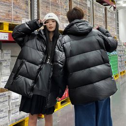 Winter New Men's Korean Edition Hooded Thickened Warm White Goose Down Down Coat Trendy Couple Coat