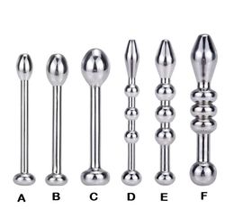 Penis Plug Metal Urethral Dilator Stainless Steel Male masturbation urethra Sounding Stimulation Adult Sex Toys Product For Men6671807